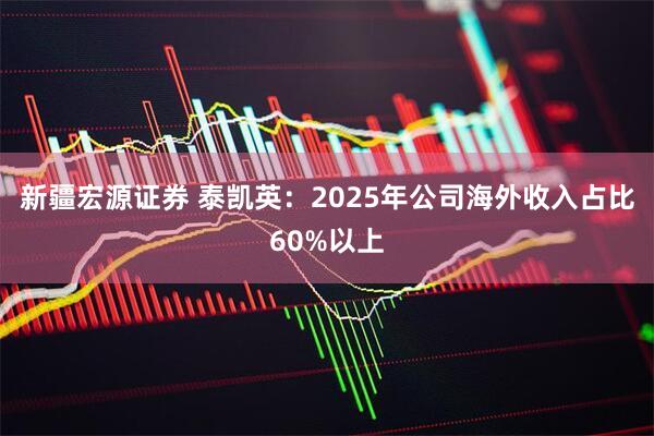 新疆宏源证券 泰凯英：2025年公司海外收入占比60%以上